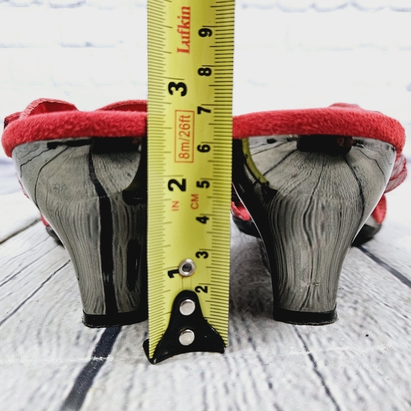 HELLE COMFORT | snake reptile print leather open toe comfort heeled sandals - Picture 8 of 13